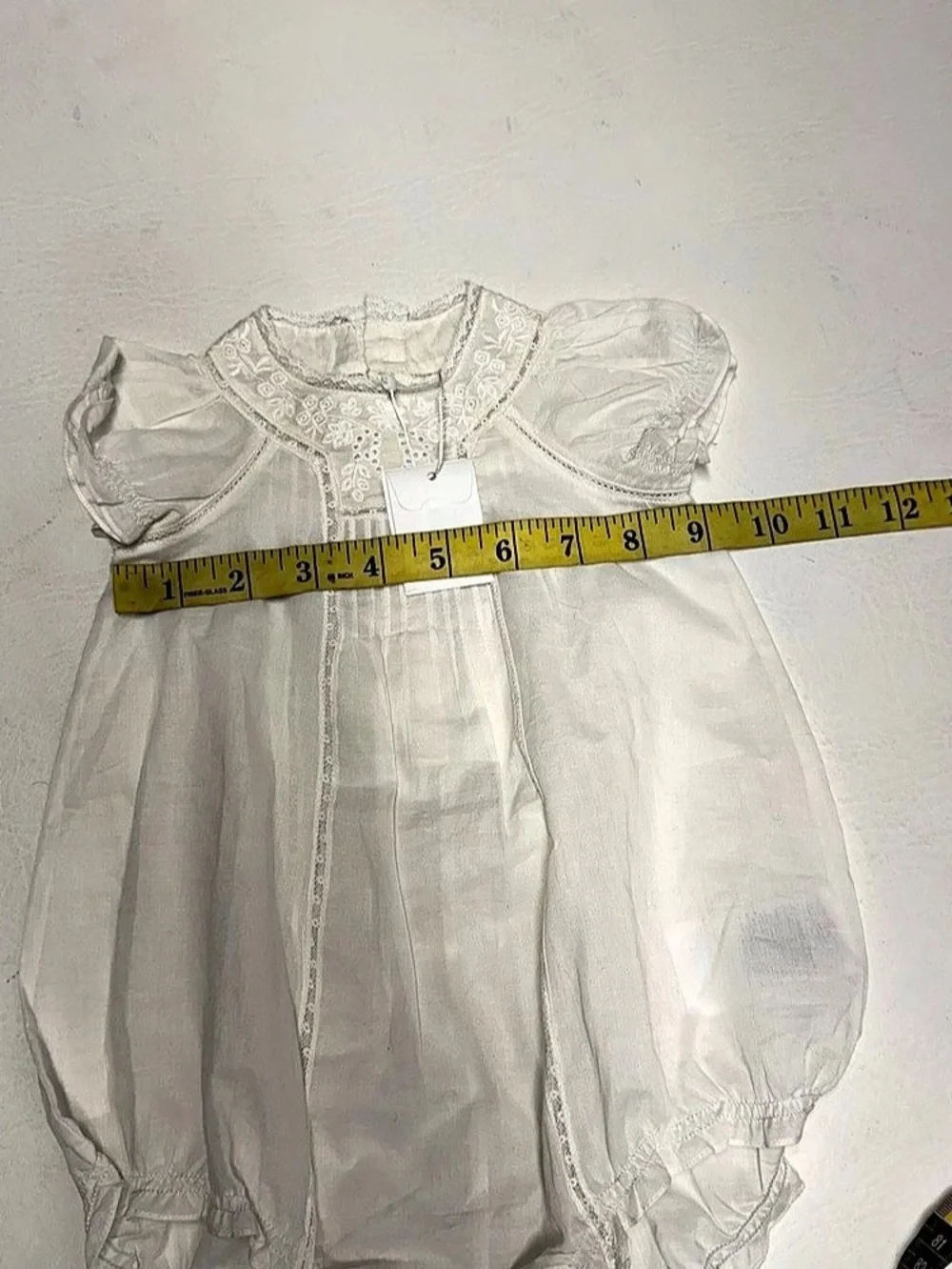 Bonpoint Baby 3M White Ruffle Romper NWT